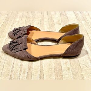 Grey suede J.crew flats